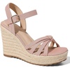 image:imagemikarka Sandals for Women 2026 Comfortable Wedge Platform Sandals Women  Braided Espadrilles for Women Ankle Strap Open Toe Wedges Heels Beach Sandals Summer Shoes394 Wedge HeelPink Denim