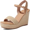 image:imagemikarka Womens Espadrille Wedge Sandals Ankle Strap Platform Open Toe Wedges  Stylish High Heel Dressy Summer Wedges for Women Inspired by EspadrillesBrown Raffia4 Summer Wedges