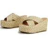 image:imagemikarka Womens Espadrilles Wedge Slides Platform Sandals Summer High Heels Slippers With Comfort2apricot