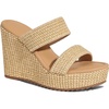 image:imagemikarka Womens SlipOn Espadrille Wedge Sandals  Comfortable Open Toe Platform Slides for Summer Beach Vacation amp DaytoNight Resort Wear 2026Brown Raffia