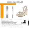 image:imagemikarka Espadrille Wedge Sandals for Women Braided Knot Ankle Strap Open Toe Platform Sandals378 Summer WedgesGold