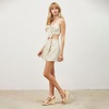 image:imagemikarka Espadrille Wedge Sandals for Women Braided Knot Ankle Strap Open Toe Platform SandalsNatural Raffia