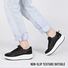 image:imagemikarka Platform Sneakers for Women Non Slip Walking Shoes Braided Upper Chunky Arch Comfort Casual Running ShoesBlack