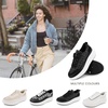 image:imagemikarka Platform Sneakers for Women Non Slip Walking Shoes Braided Upper Chunky Arch Comfort Casual Running ShoesBlack