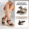image:imagemikarka Sandals for Women 2026 Comfortable Wedge Platform Sandals Women  Braided Espadrilles for Women Ankle Strap Open Toe Wedges Heels Beach Sandals Summer Shoes394 Wedge HeelBlack Nubuck