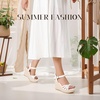 image:imagemikarka Sandals for Women 2026 Comfortable Wedge Platform Sandals Women  Braided Espadrilles for Women Ankle Strap Open Toe Wedges Heels Beach Sandals Summer Shoes394 Wedge HeelWhite Pu