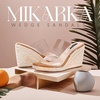 image:imagemikarka Slip On Wedge Sandals for Women Open Toe Espadrilles Platform Slides Dressy High Heel Beach Summer Sandal Comfortable Wedges Shoe MulesClear