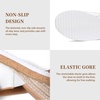 image:imagemikarka Slip On Wedge Sandals for Women Open Toe Resort Platform Sandals Comfortable Beach Sandals Slide Espadrilles Wedges Dressy Summer Sandals MulesWhite Canvas