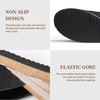 image:imagemikarka Slip On Wedge Sandals for Women Open Toe Resort Platform Sandals Comfortable Beach Sandals Slide Espadrilles Wedges Dressy Summer Sandals MulesBlack Canvas