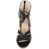 image:imagemikarka Snakeskin Pattern Heeled Sandals for Women Lace Up Cross Band High Heels Open Toe Womens Sandals2black