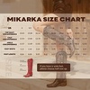 image:imagemikarka Western Cowboy Boots for Women Cowgirl Knee High Boots Pointed Toe Chunky Heel Faux Leather amp Suede Vintage Classic Tall BootsVintage Dark Brown
