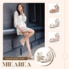 image:imagemikarka Womens Espadrille Wedge Sandals Ankle Strap Platform Open Toe Wedges  Stylish High Heel Dressy Summer Wedges for Women Inspired by EspadrillesWhite Pu