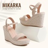 image:imagemikarka Womens Espadrille Wedge Sandals Ankle Strap Platform Open Toe Wedges  Stylish High Heel Dressy Summer Wedges for Women Inspired by EspadrillesNude Nubuck4 Summer Wedges