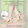 image:imagemikarka Womens Espadrille Wedge Sandals Ankle Strap Platform Open Toe Wedges  Stylish High Heel Dressy Summer Wedges for Women Inspired by EspadrillesGold Metallic4 Summer Wedges