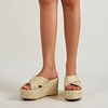 image:imagemikarka Womens Espadrilles Wedge Slides Platform Sandals Summer High Heels Slippers With Comfort2apricot