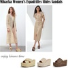 image:imagemikarka Womens Espadrilles Wedge Slides Platform Sandals Summer High Heels Slippers With Comfort2apricot