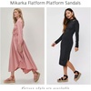 image:imagemikarka Womens Flatform Espadrille Platform Sandals Open Toe Ankle Strap Wedge sandals Casual Summer ShoesElastic StrapsTan