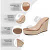 image:imagemikarka Womens SlipOn Espadrille Wedge Sandals  Comfortable Open Toe Platform Slides for Summer Beach Vacation amp DaytoNight Resort Wear 2026Clear Tpu