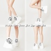 image:imagemikarka Holographic Platform Boots for Women Lace Up Ankle Studded Buckle Goth Stacked Wedge Combat Ankle BootsLace Wedgewhite