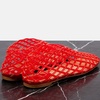 image:imagemikarka Jelly Mesh Ballet Flats for Women Clear Sandals for Women 2024 Jellies Shoes Hollow Slip On Beach Ballerina Slides Jelly SandalsRed