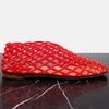 image:imagemikarka Jelly Mesh Ballet Flats for Women Clear Sandals for Women 2024 Jellies Shoes Hollow Slip On Beach Ballerina Slides Jelly SandalsRed