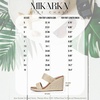 image:imagemikarka Slip On Wedge Sandals for Women Open Toe Espadrilles Platform Slides Dressy High Heel Beach Summer Sandal Comfortable Wedges Shoe MulesBeige Raffia