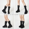 image:imagemikarka Goth Boots  Holographic Combat Platform Boots for Women Knee HighDustblack