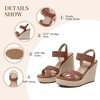 image:imagemikarka Wedges Heels for Women  Open Toe Espadrilles Platform SandalsBrown