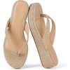 image:imagemikarka Wedge Flip Flops for Women Low Wedges Sandals Platform Thong Style